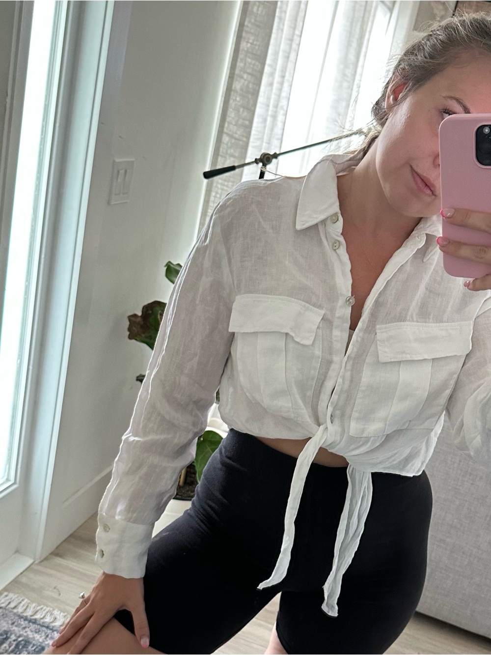 Zara linen style top